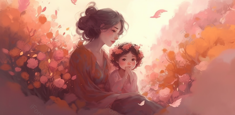浪漫春天插画风母亲节快乐感恩520手绘背景,插画/手绘图,插画/手绘图库,插画/手绘图下载,插画/手绘